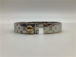 Louis Vuitton bracelet M00250 Cuff nanogram silver bangle Authentic monogram